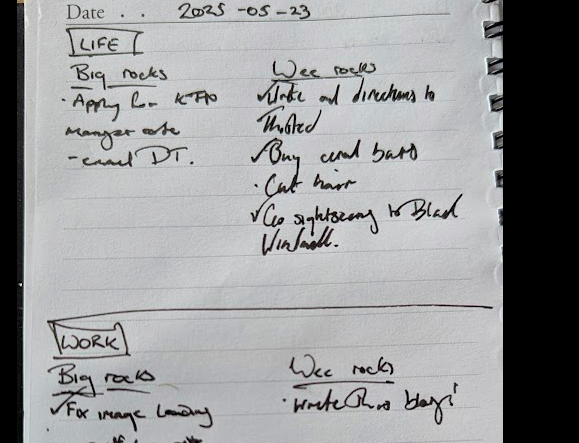 Pen and paper notes